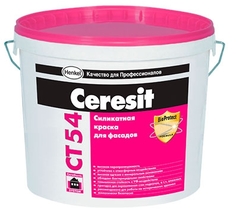 Краска силикатная Ceresit СТ54 прозрачная база 10л