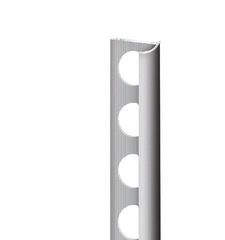 Профиль для плитки алюминий НАП12, 2,7м серебро