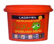 Клей монтажный акриловый LACRYSIL Сумасшедшая липучка белый 12кг