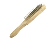 Щетка по металлу ручная "Бригадир" дер. ручка 5*16