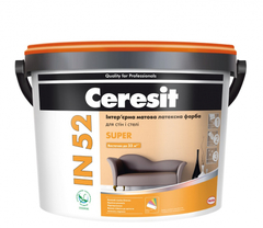 Краска интерьерная матовая Ceresit IN52 Super База А 10л