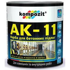 Краска для бетонных полов АК11 серая 2,8кг