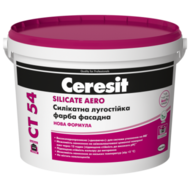 Фарба фасадна Ceresit CT54 SILICATE AERO силікатна База А 14 кг/10 л