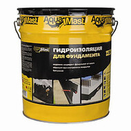 Мастика битумная AquaMast для гидроизоляции фундаментов 18кг