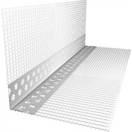 Угол штукатурный фасадный 3м с сеткой (10х15) перфорированный пластиковый